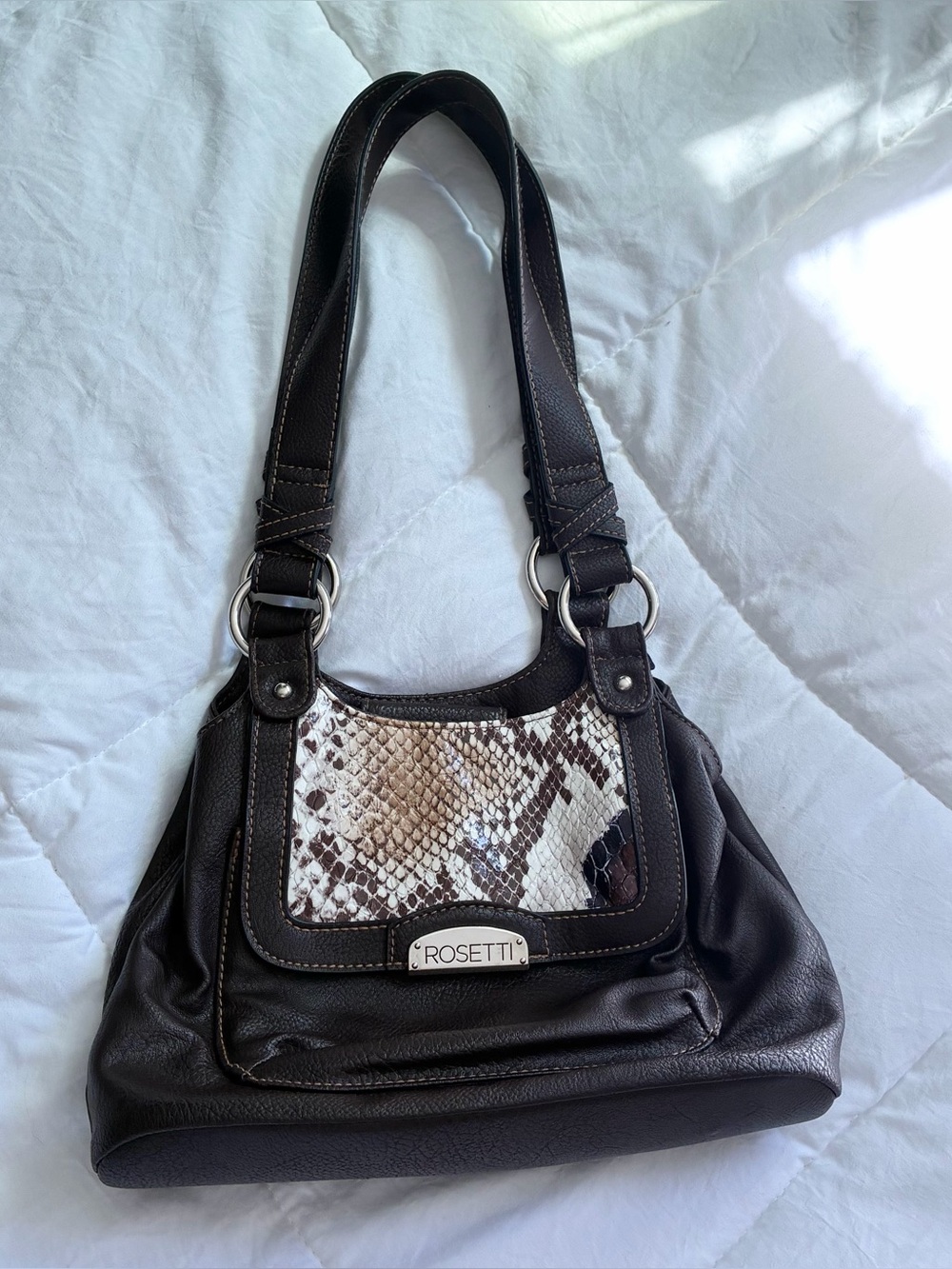 Rosetti snakeskin brown shoulder bag